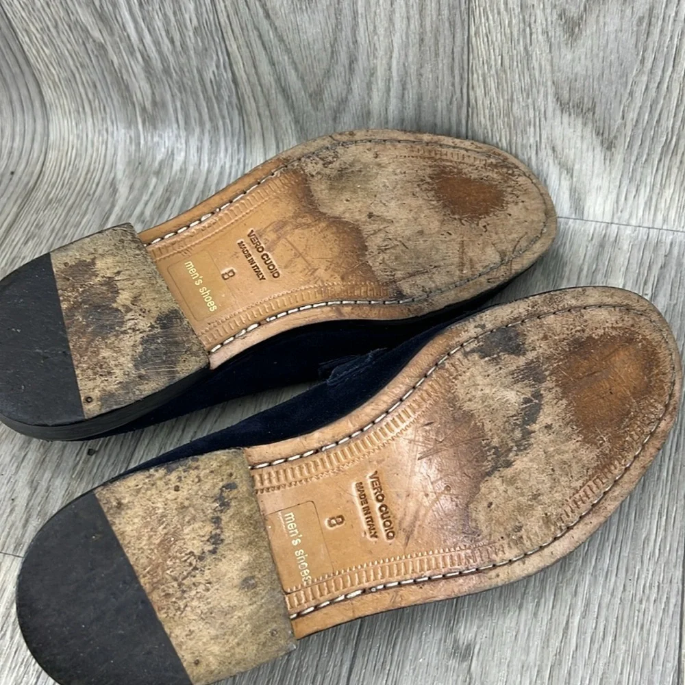 Bloomingdale’s Blue Leather  Loafers